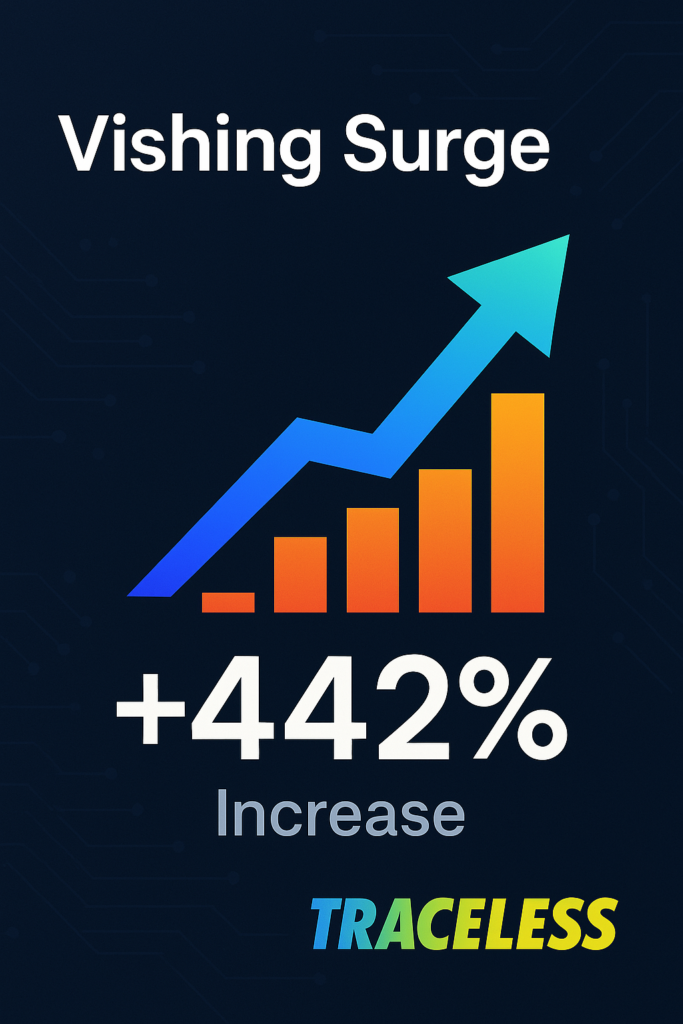 Image showcasing the 442% increase in Vishing