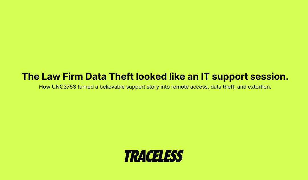 The Law Firm Data Theft looked like an IT support session
